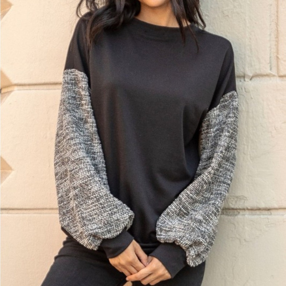 NWT Bouclé Sleeve Top